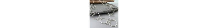 Brushed satin silver chain necklace 4