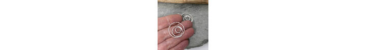 Silver circle earrings 2