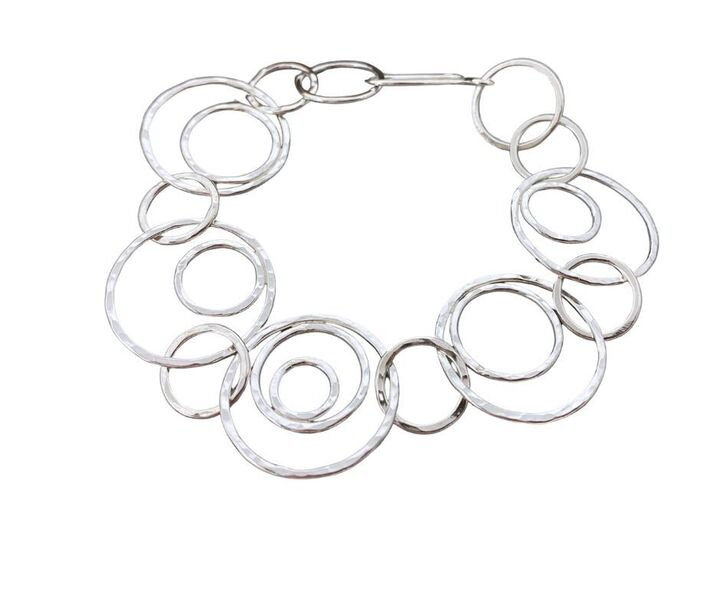 Unique silver chain bracelet