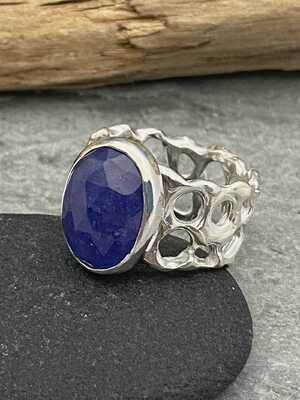 This is a picture of a Tanzanite ring