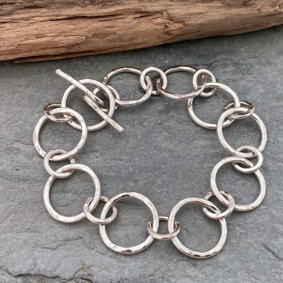 Chunky silver chain bracelet 2