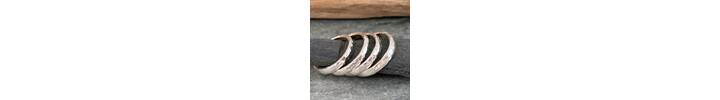 Chunky hammered silver ring