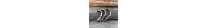 Chunky hammered silver ring 4