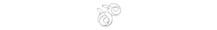 Silver circle earrings