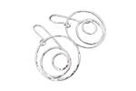 Silver circle earrings