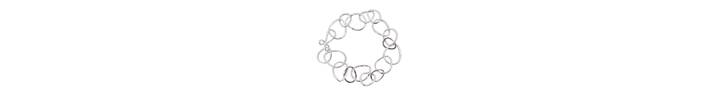 Hammered silver chain bracelet