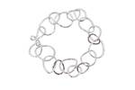 Hammered silver chain bracelet