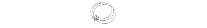 Silver stacking bangles