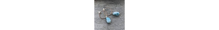 Larimar earrings
