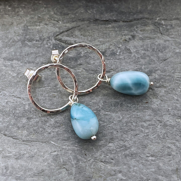 Larimar earrings