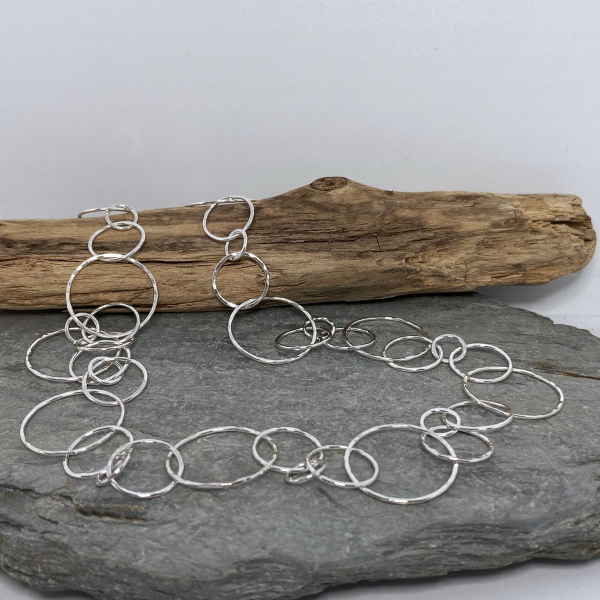 Handmade round links chain necklace 
