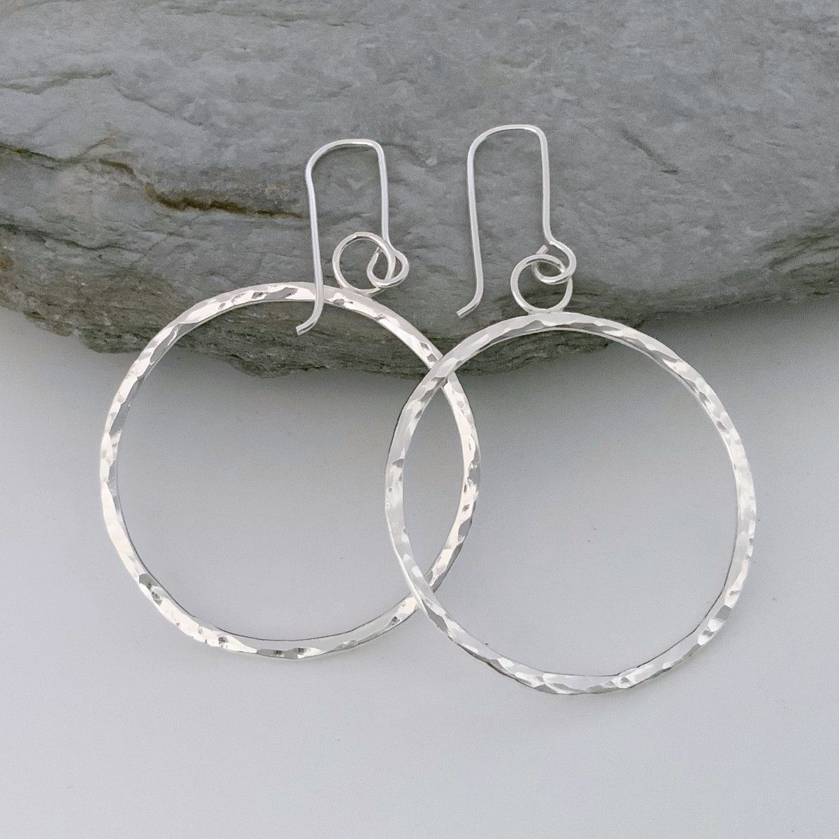 Silver hoop earrings