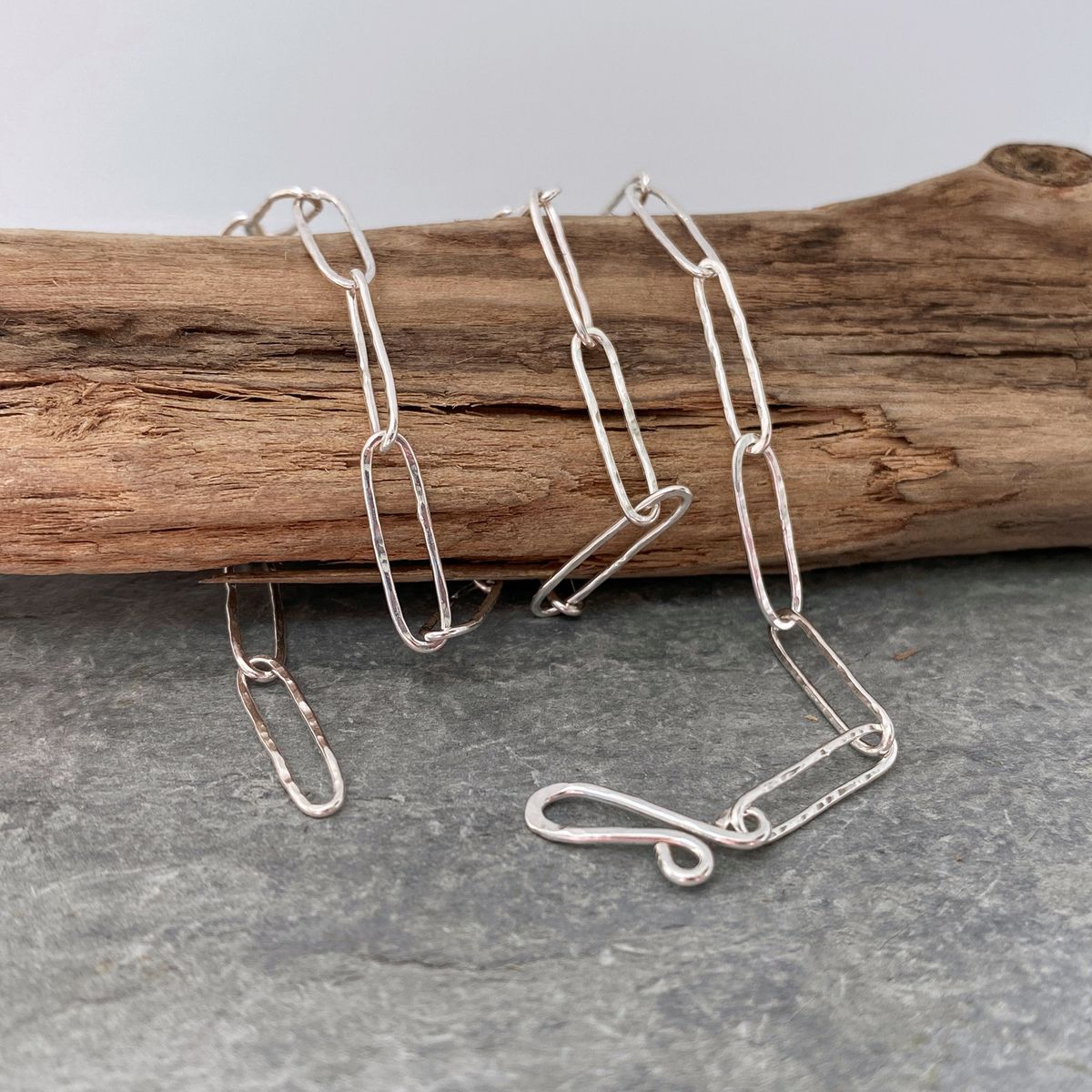 Paper clip chain necklace