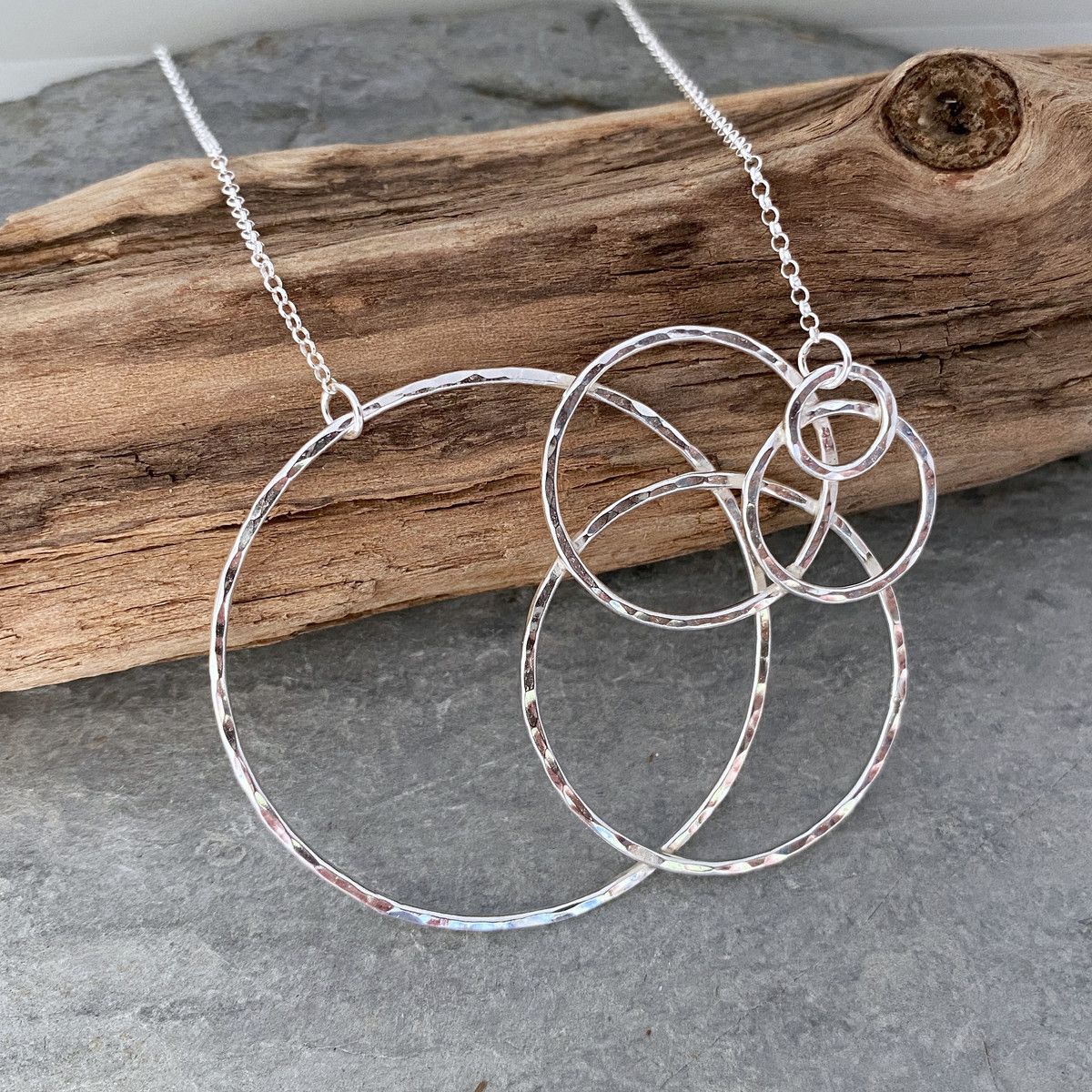 Silver wave necklace 2