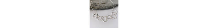 Silver heart chain