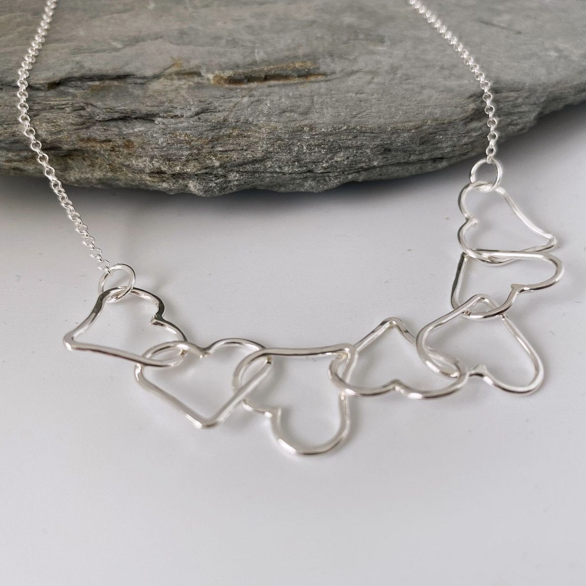 Silver heart chain