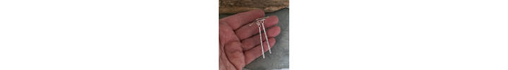 Silver stick earrings 3