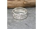 Wide silver ring band 4