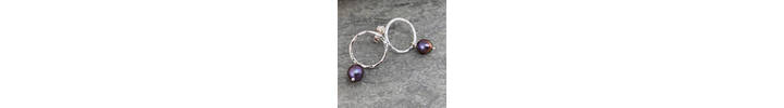 Circle stud pearl earrings 3