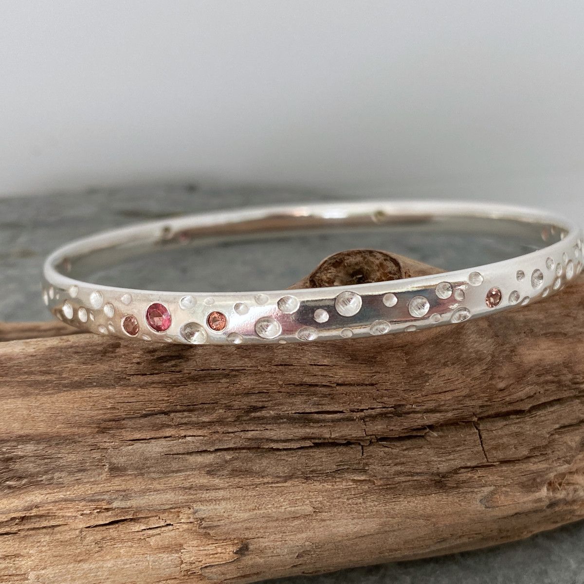 Silver and Sapphire bangle