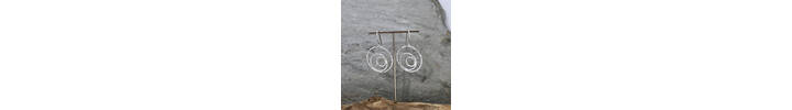 Silver circle earrings
