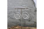 Silver circle earrings