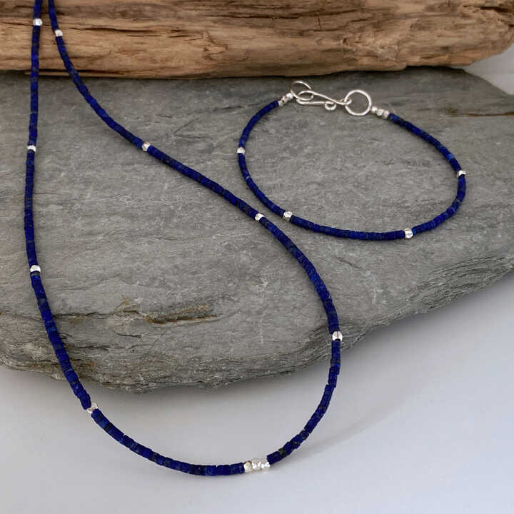Lapis best sale bead necklace