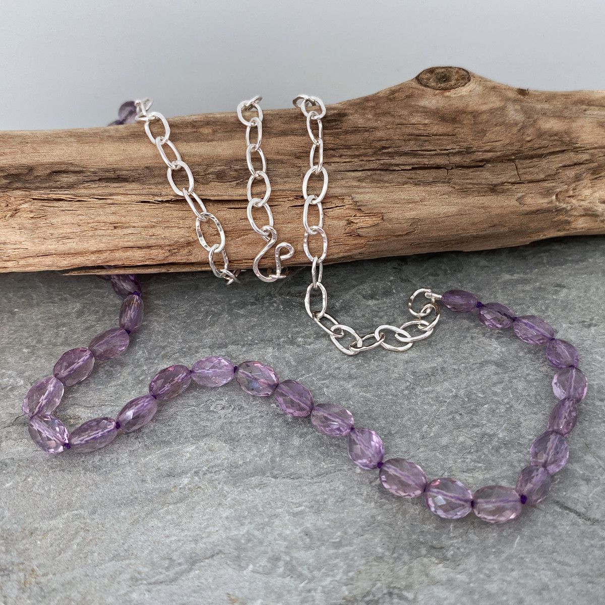 Lilac amethyst necklace