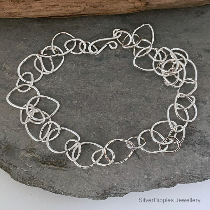 Raindrop links chain necklace
