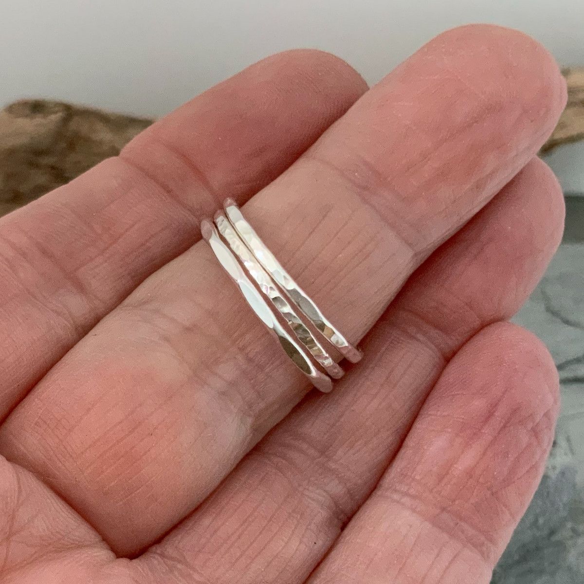 Silver stacking rings