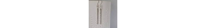 Silver stick earrings