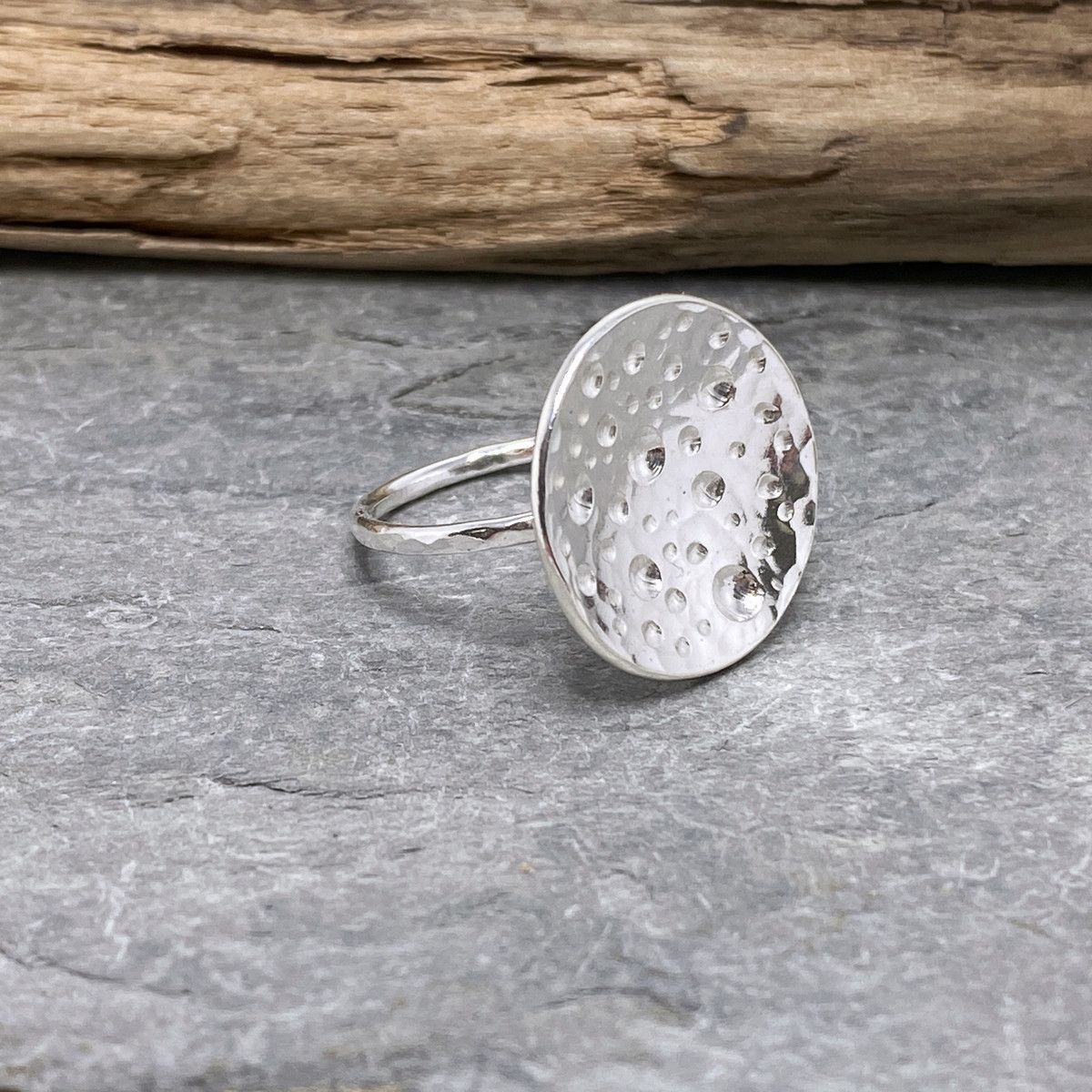 Round topped silver ring 2