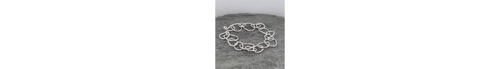 Hammered silver bracelet