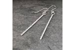 Silver stick earrings 2