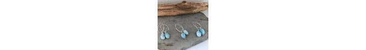Larimar earrings