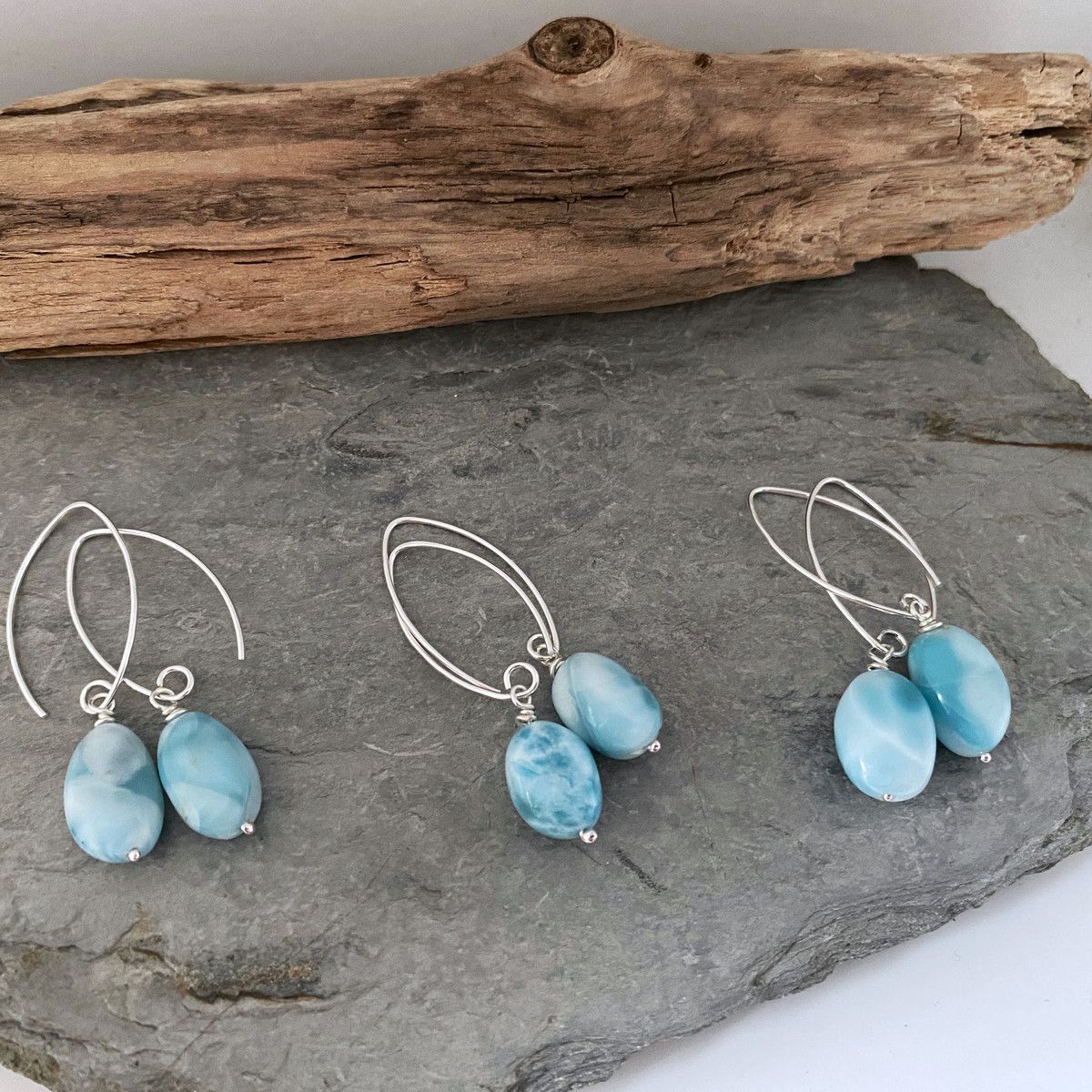 Larimar earrings