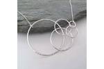 Silver wave necklace