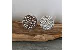 Round silver stud earrings 4
