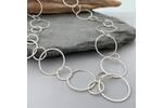 Brushed satin silver chain necklace 4