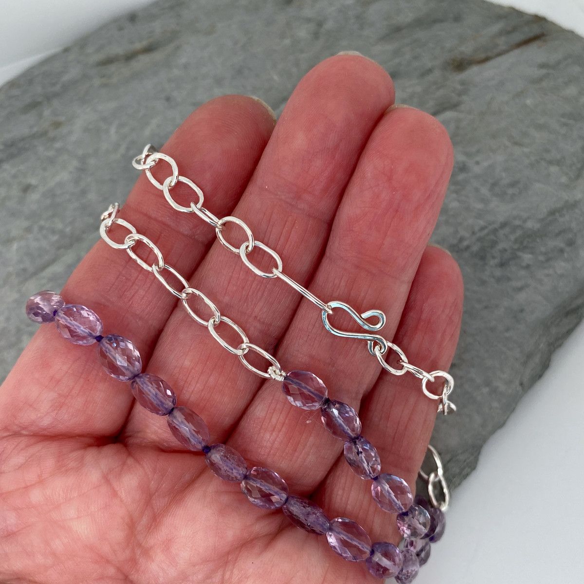 Lilac amethyst necklace 4