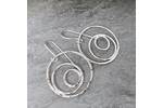 Silver circle earrings 3