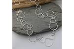 Handmade solid silver chain necklace 