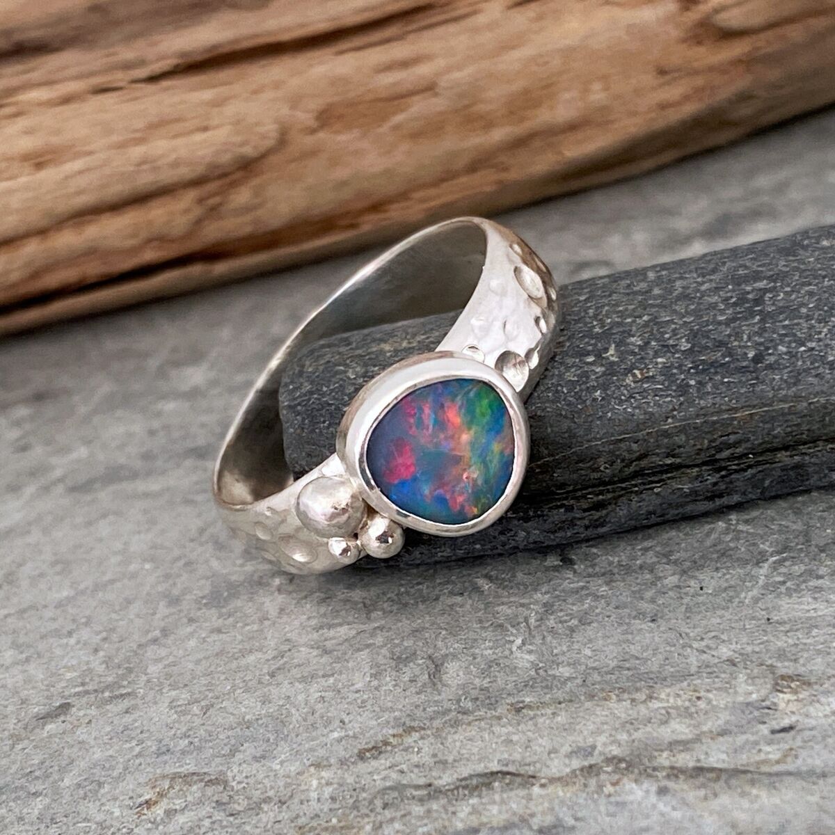Bubbles Opal ring