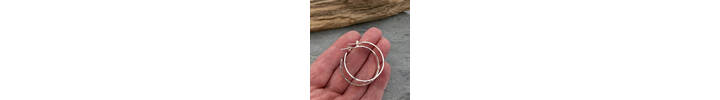 Large silver hoops
