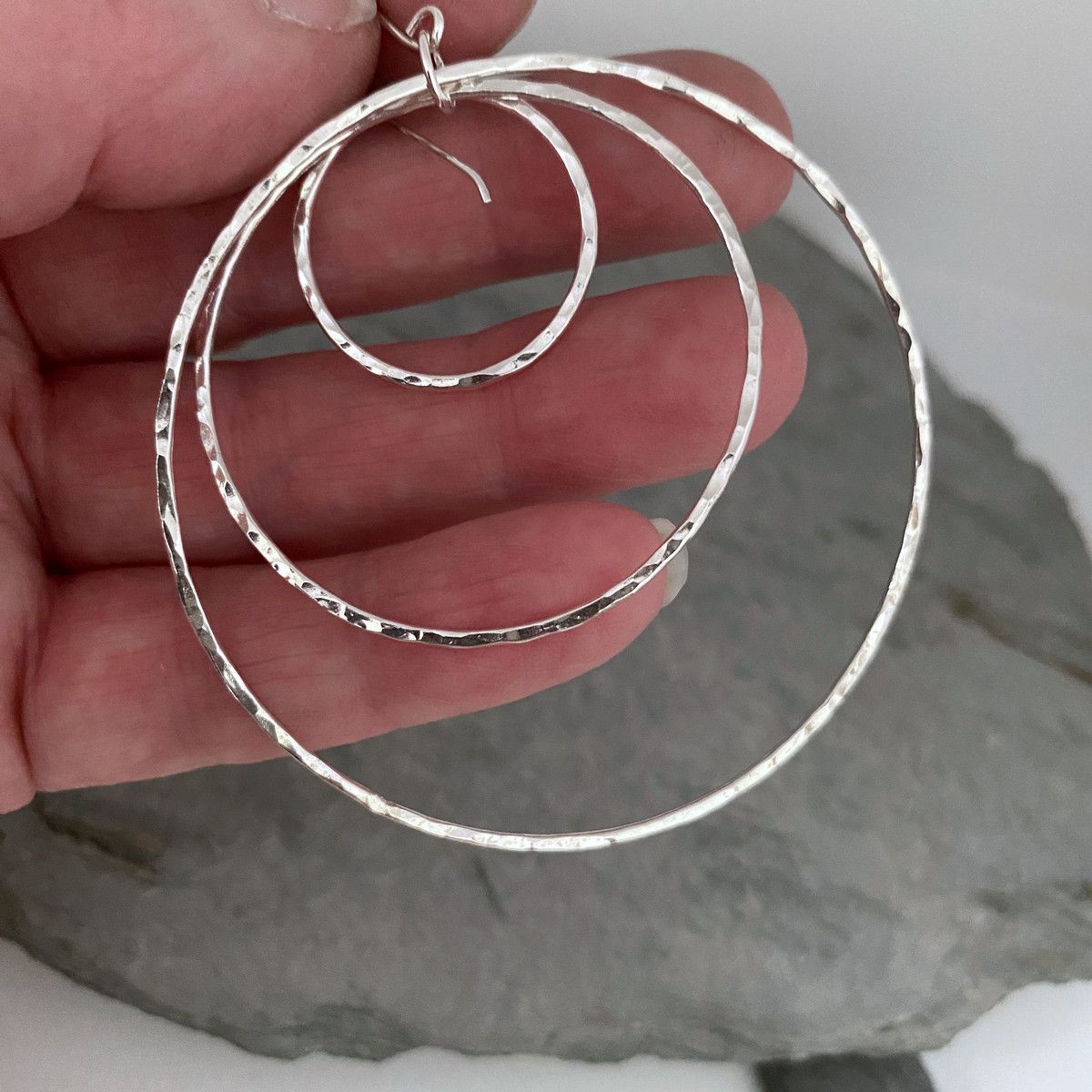 Dangle hoop earrings