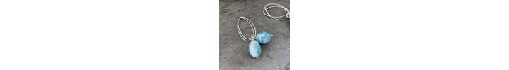 Larimar earrings 2