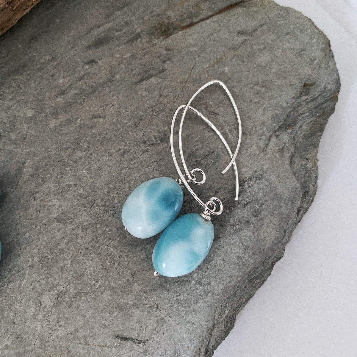 Larimar earrings 3