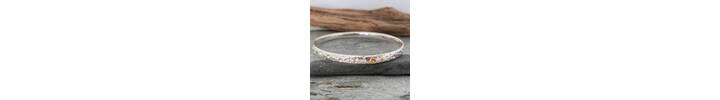 Silver and Sapphire bangle 2