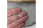 Silver circle earrings 2