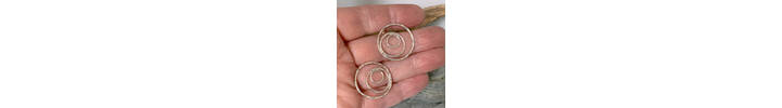 Silver circle earrings